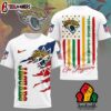 Jacksonville Jaguars NFL Juneteenth Freedom 3D T-Shirt