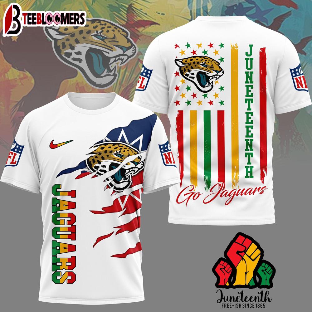 Jacksonville Jaguars NFL Juneteenth Freedom 3D T-Shirt
