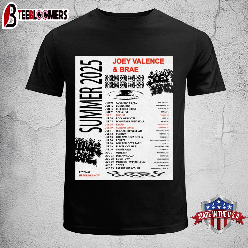 Joey Valence and Brae Summer 2025 Unisex T-Shirt