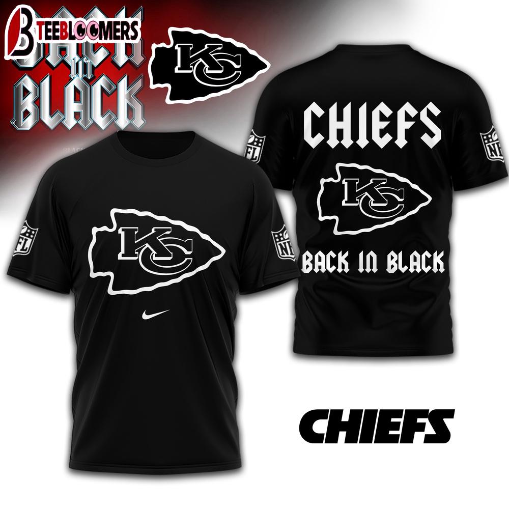Kansas City Chiefs NFL Back In Black 3D Shirt For Fans