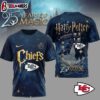 Kansas City Chiefs NFL Harry Potter 25 Years Of Magic 3D T-Shirt For Fans
