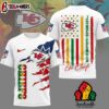 Kansas City Chiefs NFL Juneteenth Freedom 3D T-Shirt