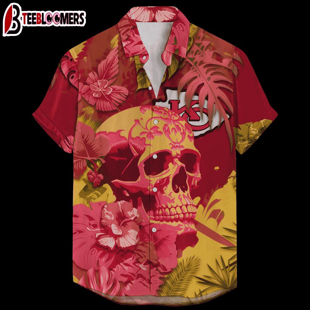 Kansas City Chiefs Signature Skull NFL Hawaiian Shirt