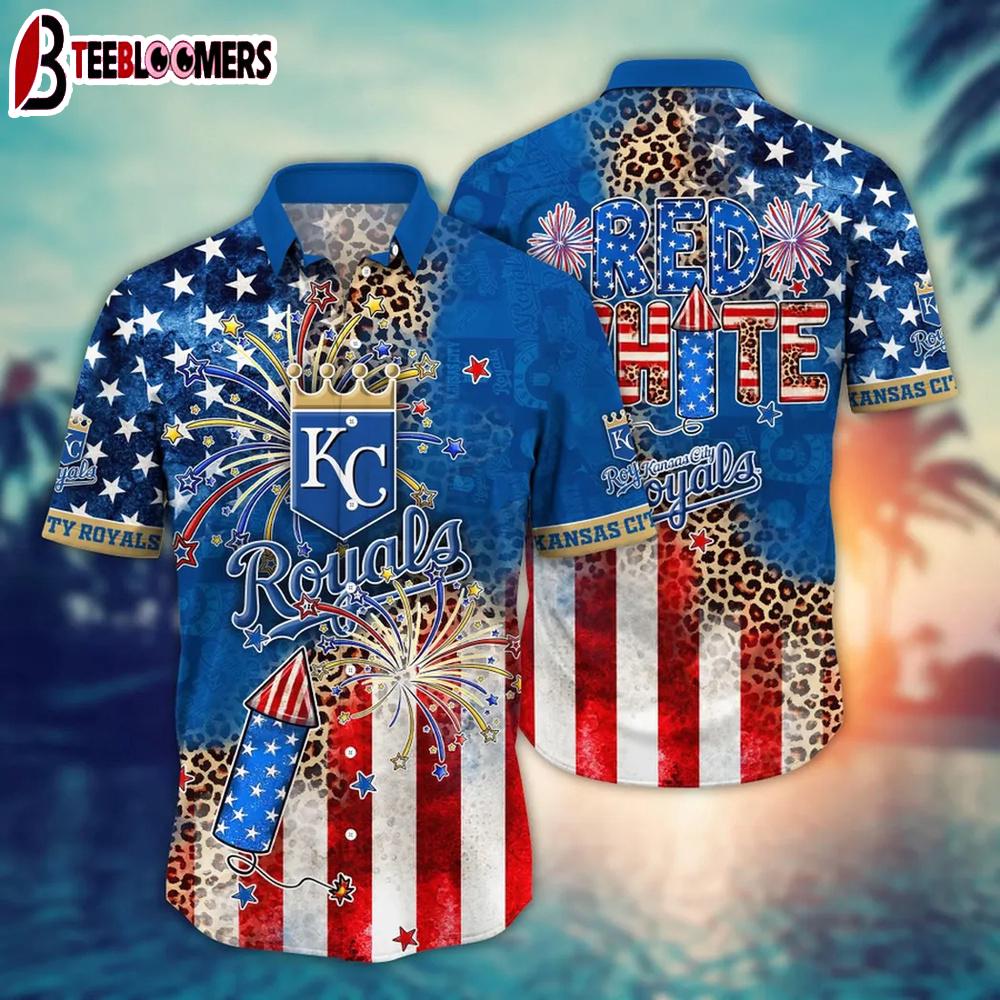 Kansas City Royals Fireworks & Stars Summer Hawaiian Shirt