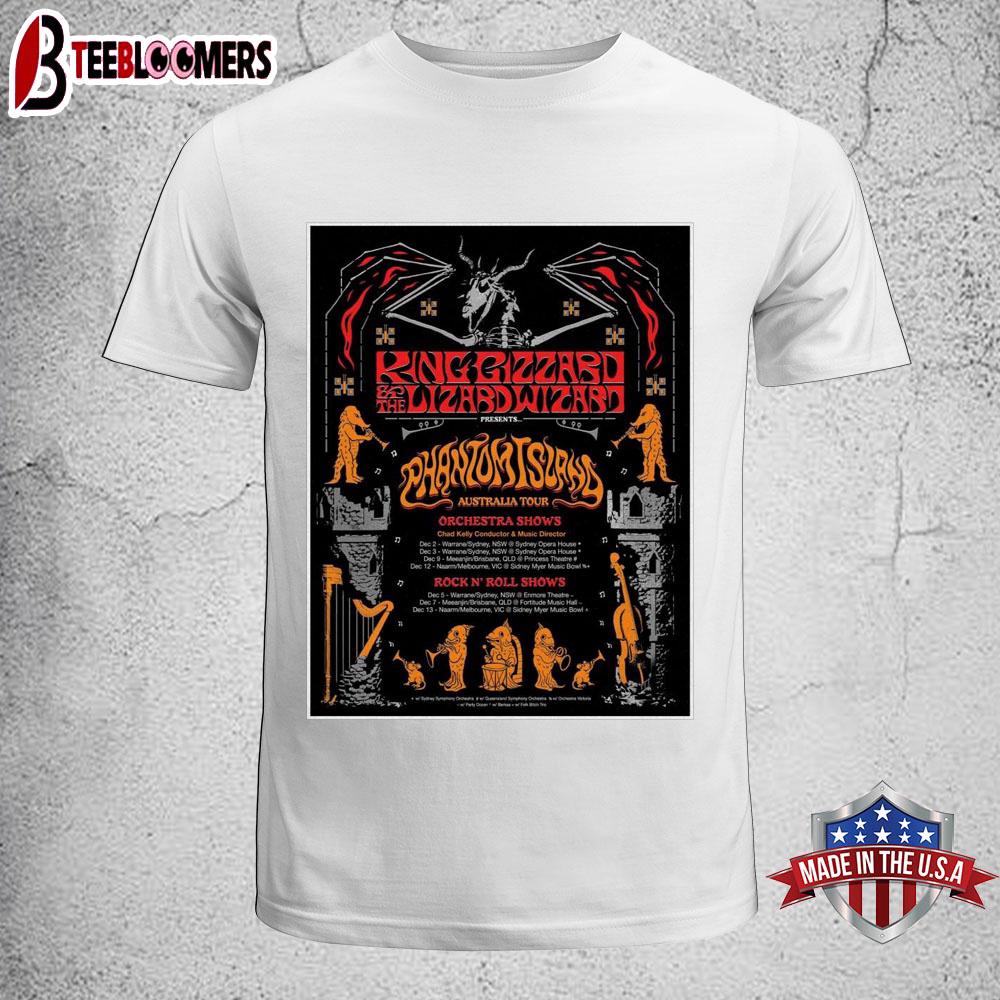 King Gizzard & The Lizard Wizard Phantom Island Australia Show 2025 Unisex T-Shirt
