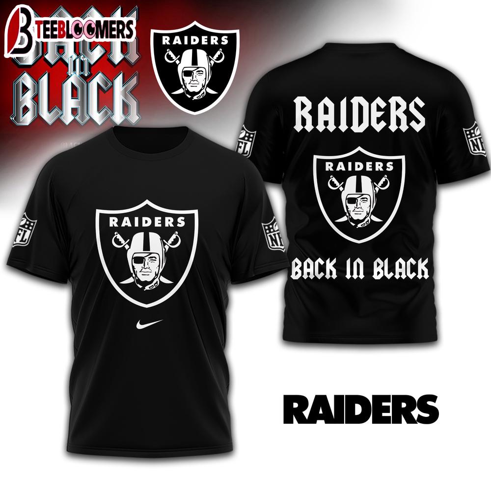 Las Vegas Raiders NFL Back In Black 3D Shirt For Fans