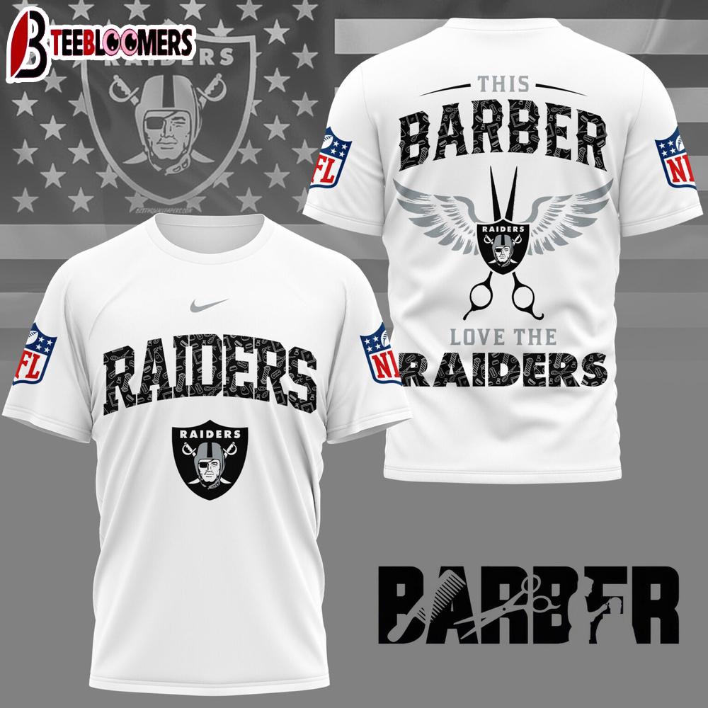 Las Vegas Raiders NFL Barber 3D Shirt For Fans