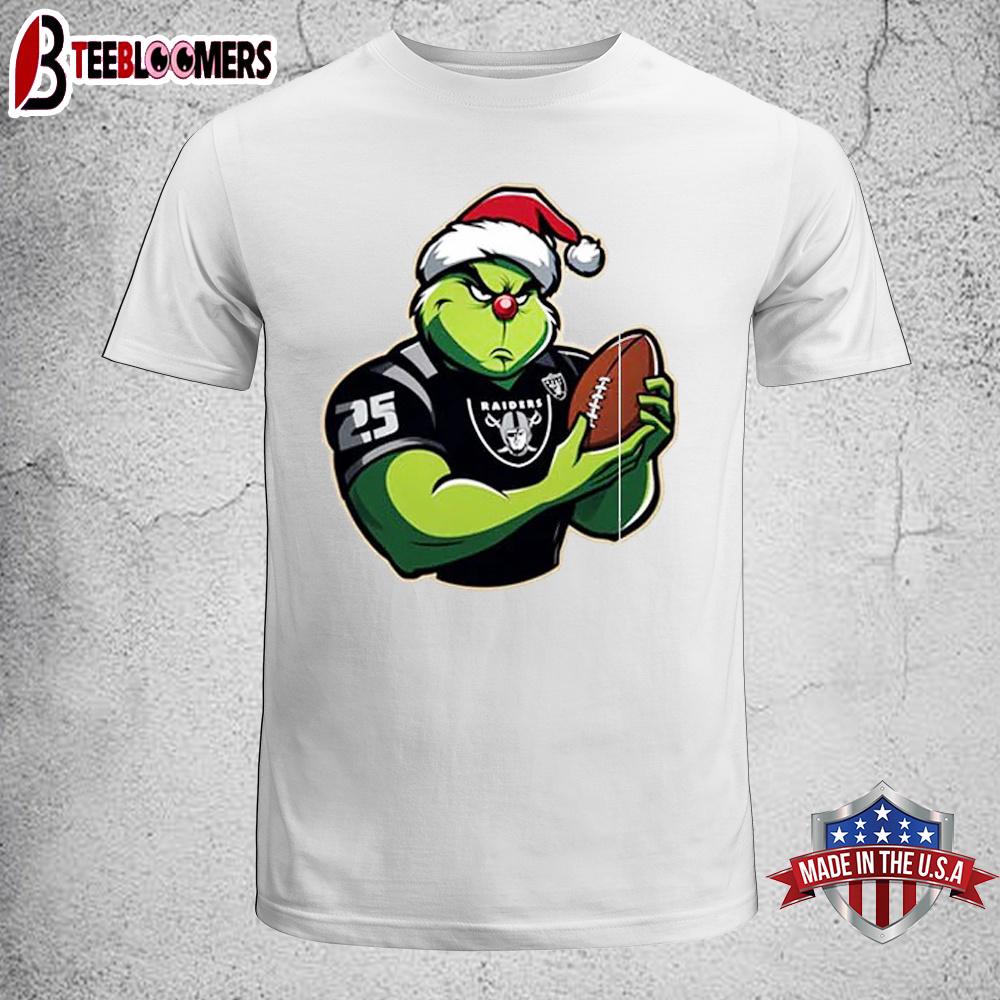 Las Vegas Raiders NFL Grinch Christmas Unisex T-Shirt