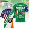 Las Vegas Raiders NFL Irish America 3D T-Shirt For Fans