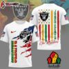 Las Vegas Raiders NFL Juneteenth Freedom 3D T-Shirt