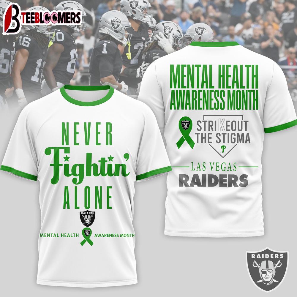 Las Vegas Raiders NFL Mental Health Matters 3D T-Shirt