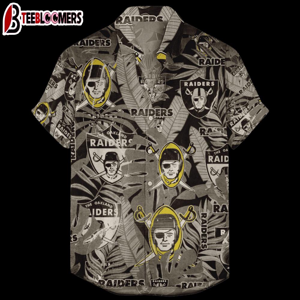 Las Vegas Raiders Retro Logo Hawaiian Shirt