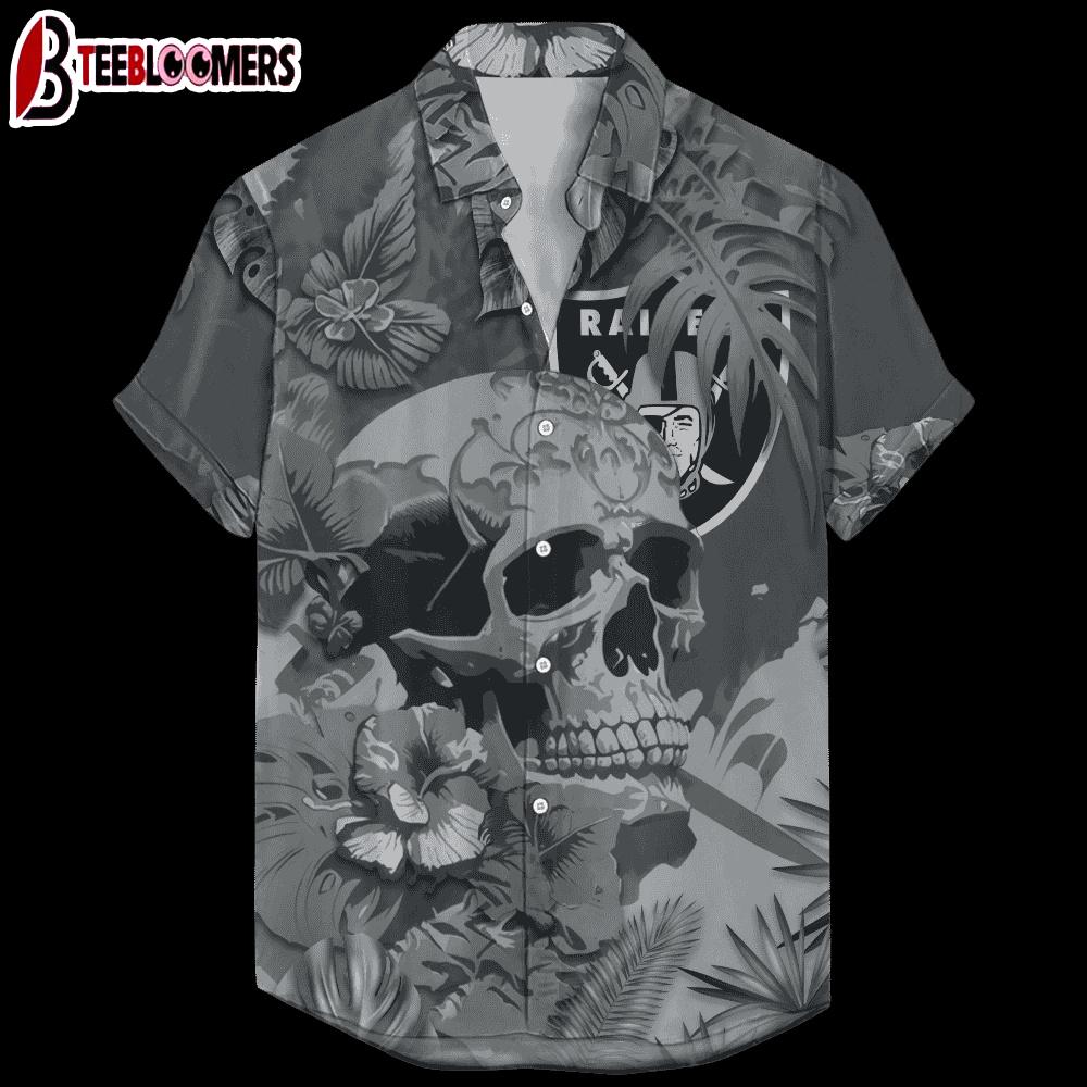 Las Vegas Raiders Signature Skull NFL Hawaiian Shirt