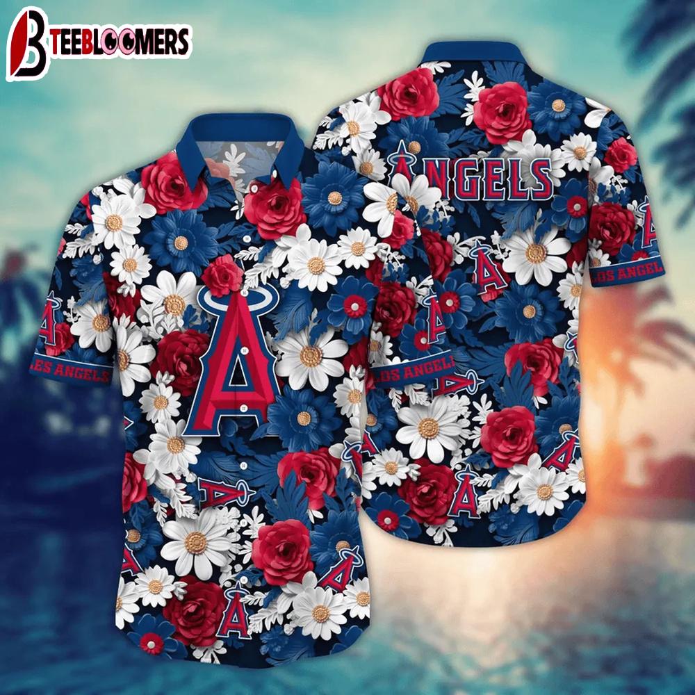 Los Angeles Angels Floral Bloom Summer Hawaiian Shirt