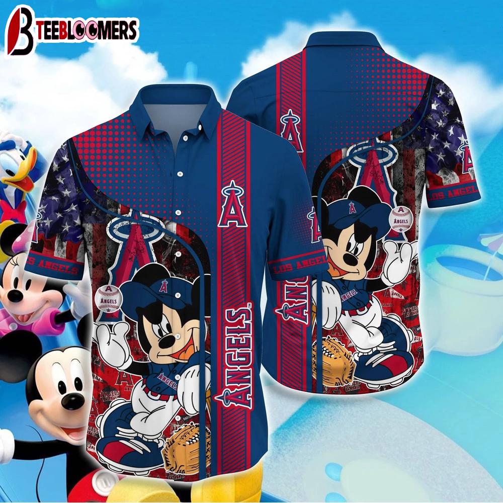 Los Angeles Angels Mickey Baseball Summer Hawaiian Shirt