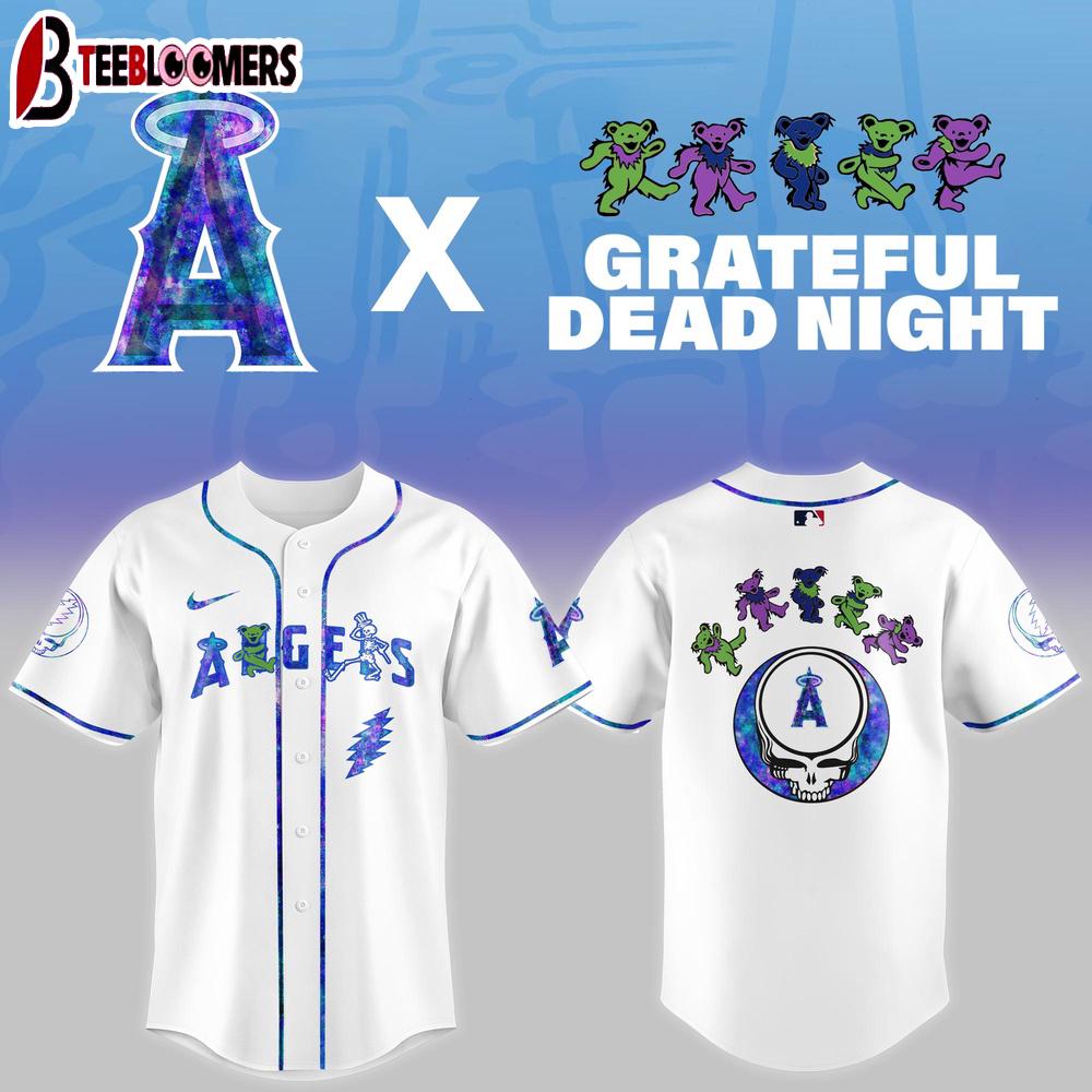 Los Angeles Angels MLB x Grateful Dead Night Baseball Jersey Shirt