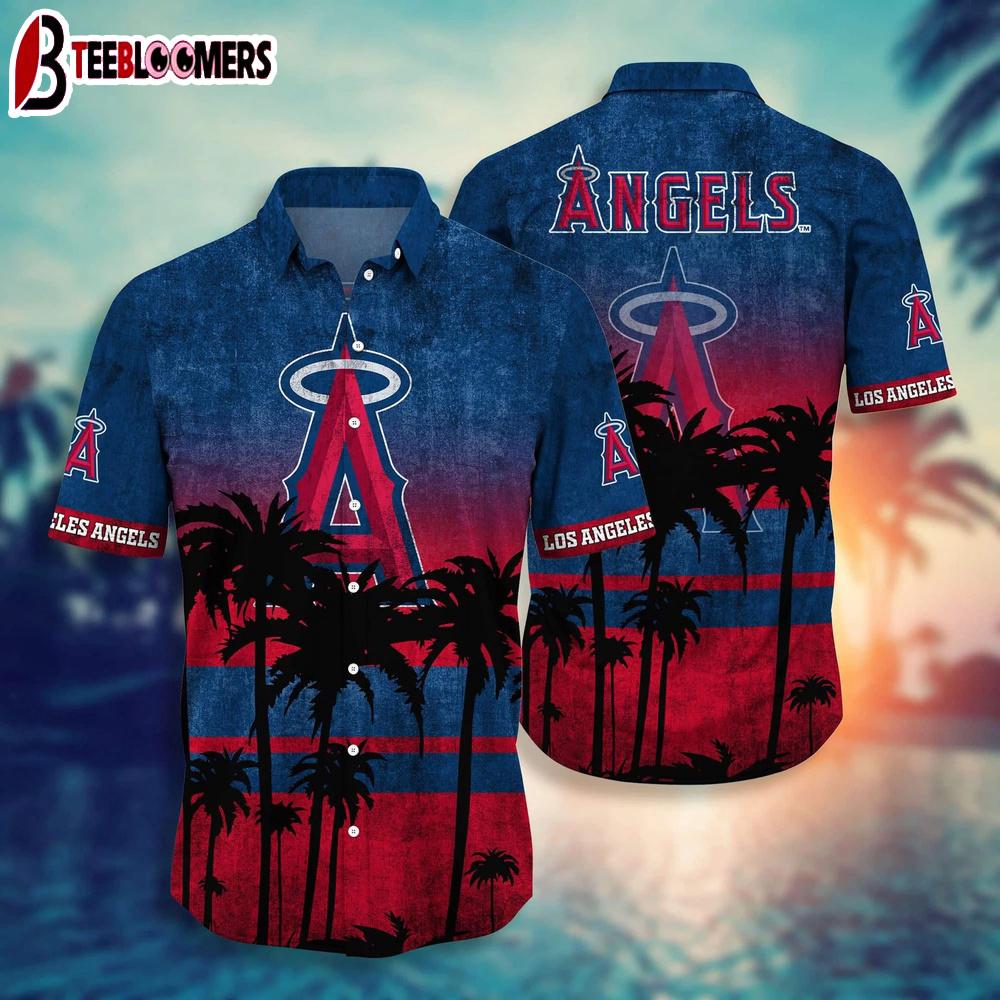 Los Angeles Angels Palm Shadow Summer Hawaiian Shirt