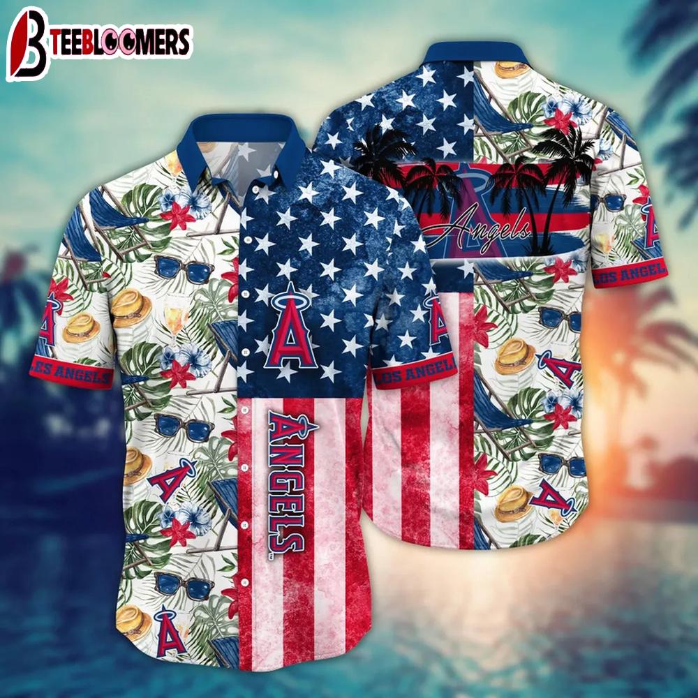 Los Angeles Angels Stars & Palms Summer Hawaiian Shirt