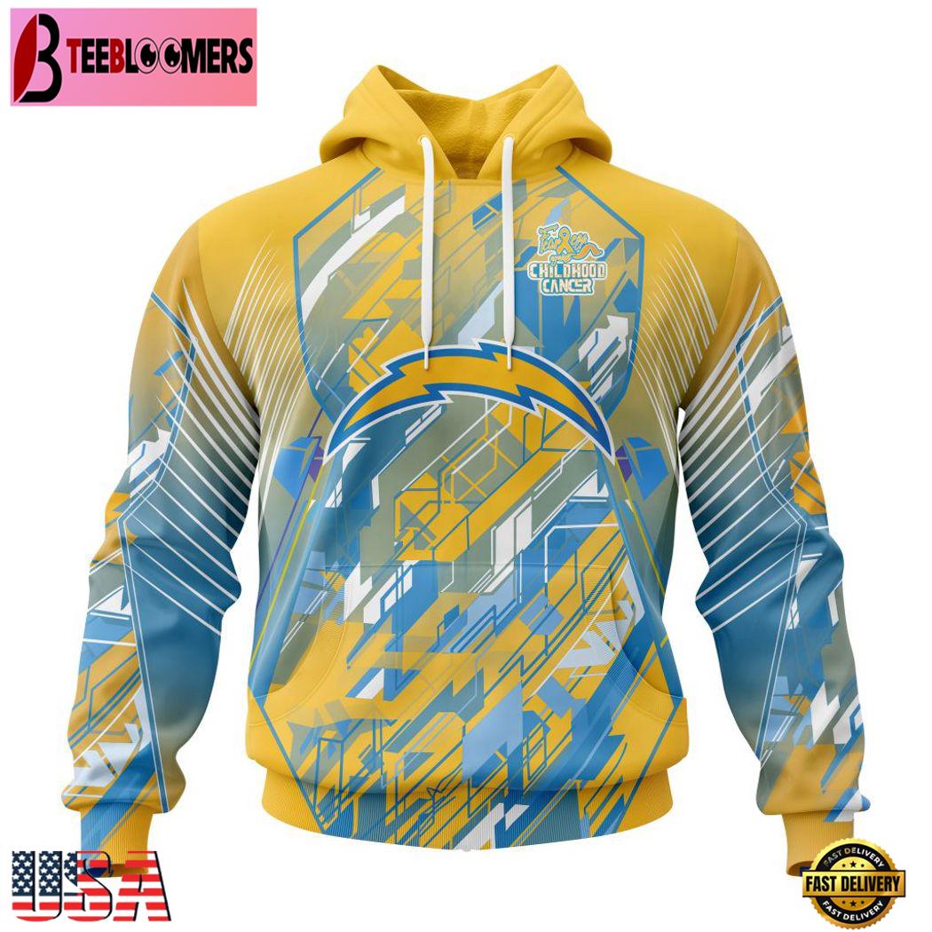 Los Angeles Chargers Breast Cancer All Over Print Hoodie Los Angeles Chargers Breast Cancer All Over Print Hoodie