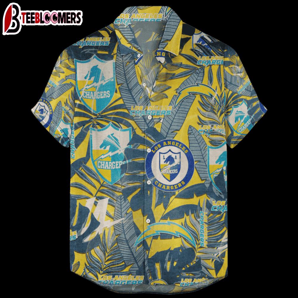 Los Angeles Chargers Retro Logo Hawaiian Shirt