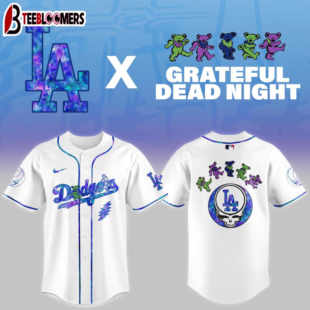 Los Angeles Dodgers MLB x Grateful Dead Night Baseball Jersey Shirt