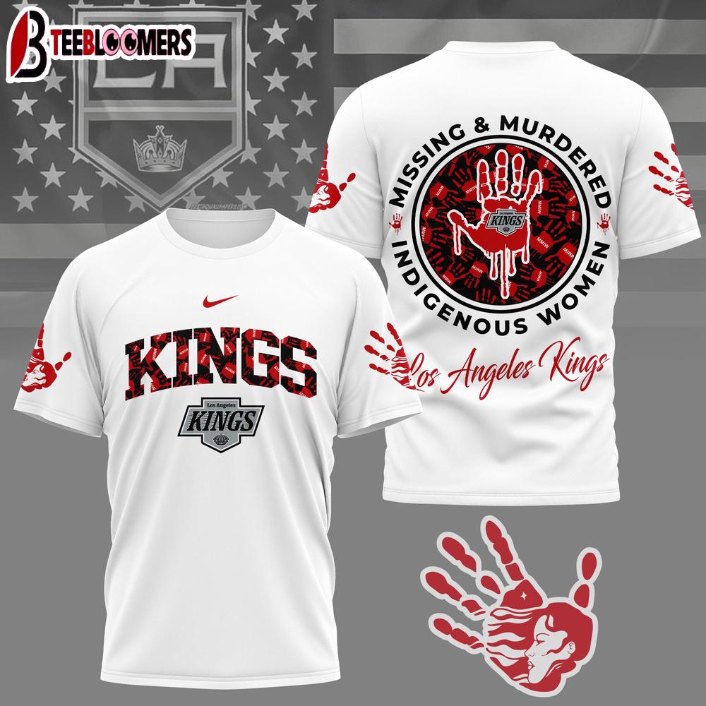 Los Angeles Kings NHL MMIW Awareness 3D T-Shirt