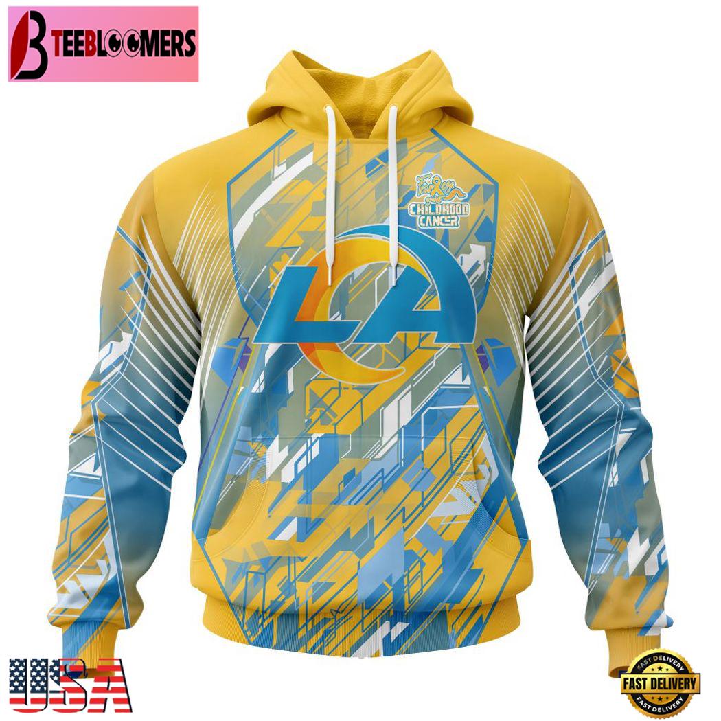 Los Angeles Rams Breast Cancer All Over Print Hoodie Los Angeles Rams Breast Cancer All Over Print Hoodie