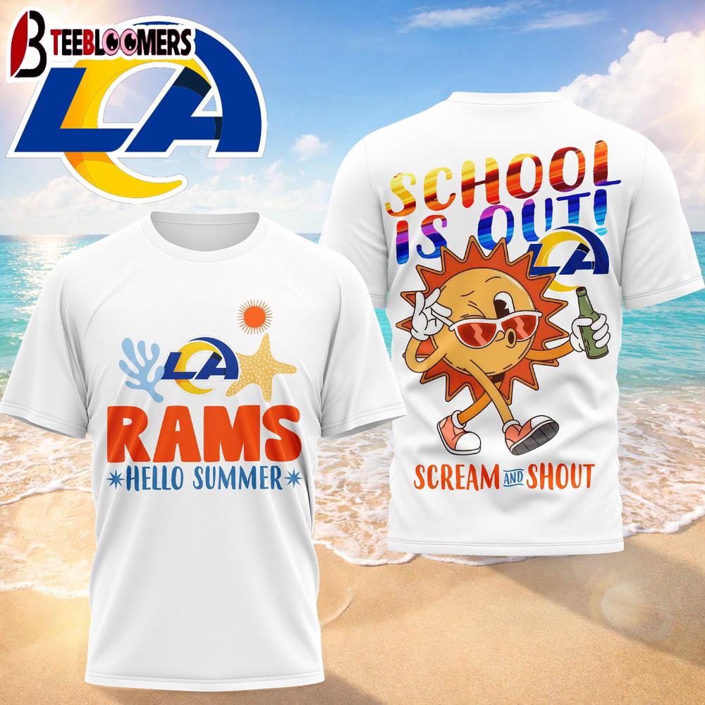 Los Angeles Rams NFL Hello Summer 3D T-Shirt
