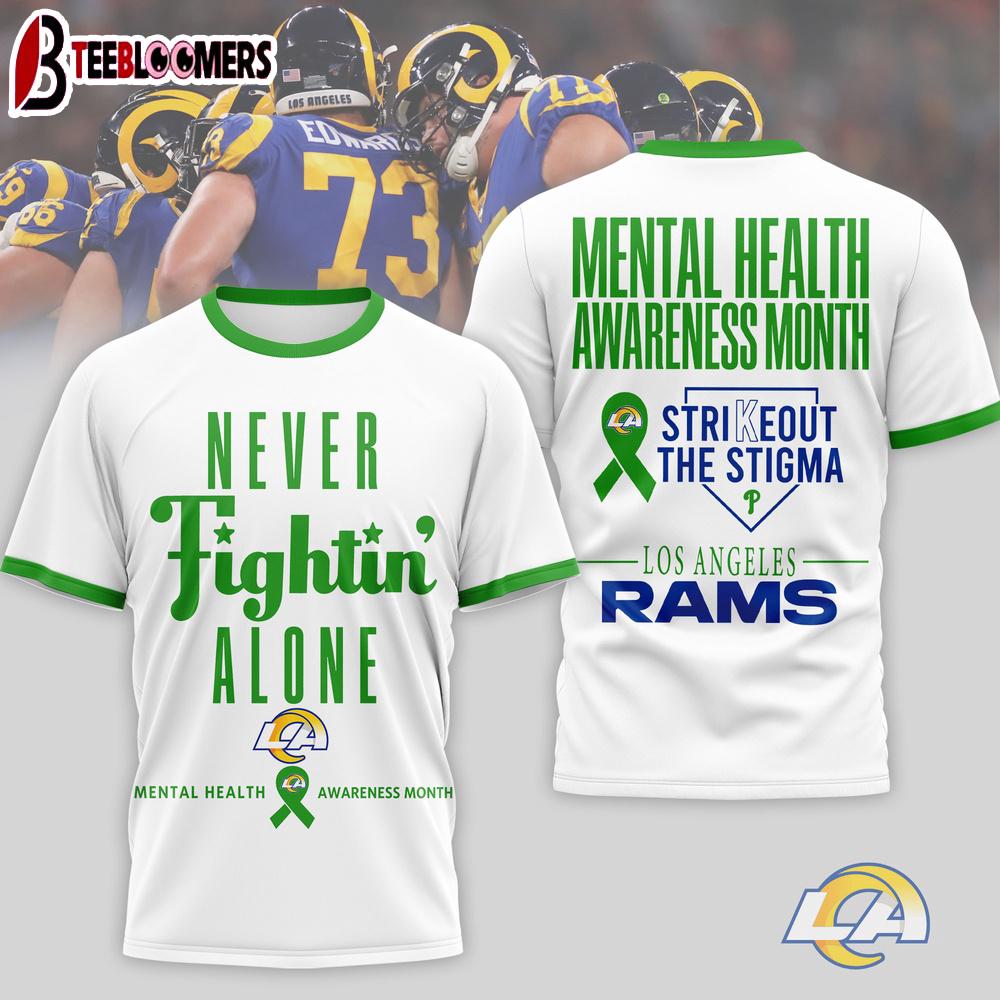 Los Angeles Rams NFL Mental Health Matters 3D T-Shirt