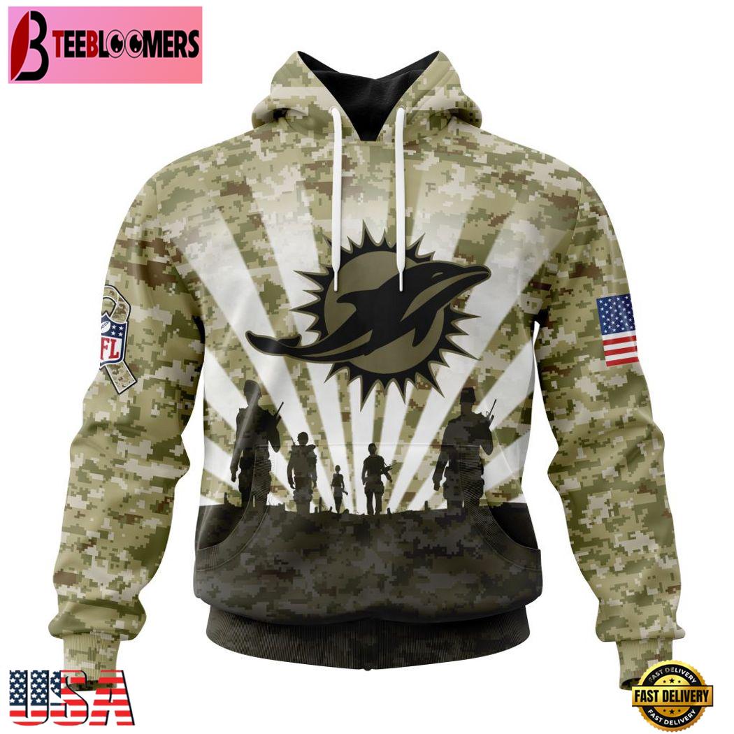 Miami Dolphins Military All Over Print Hoodie Miami Dolphins Military All Over Print Hoodie
