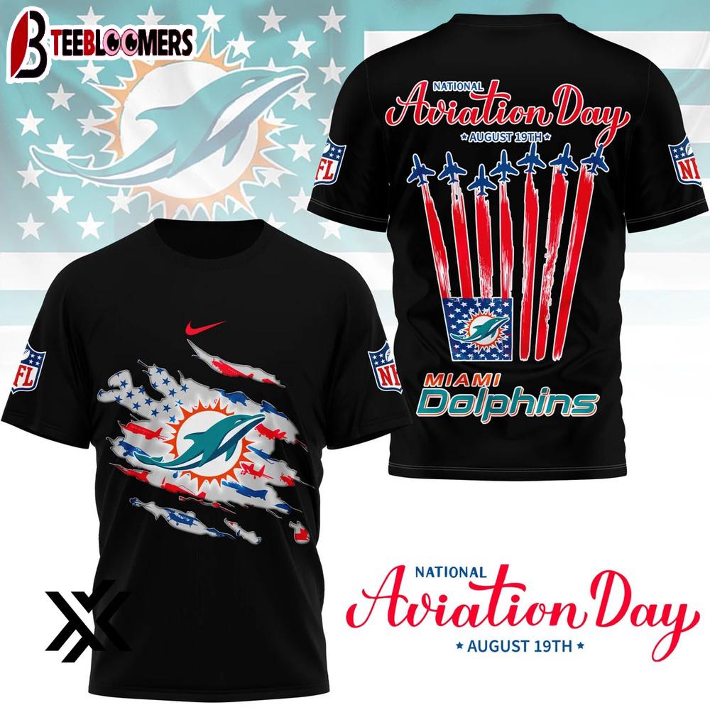 Miami Dolphins National Aviation Day 3D Shirt Gift For Fans