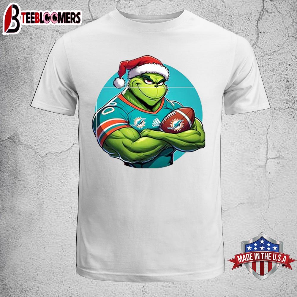 Miami Dolphins NFL Grinch Christmas Unisex T-Shirt