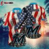 Miami Marlins American Pride Summer Hawaiian Shirt