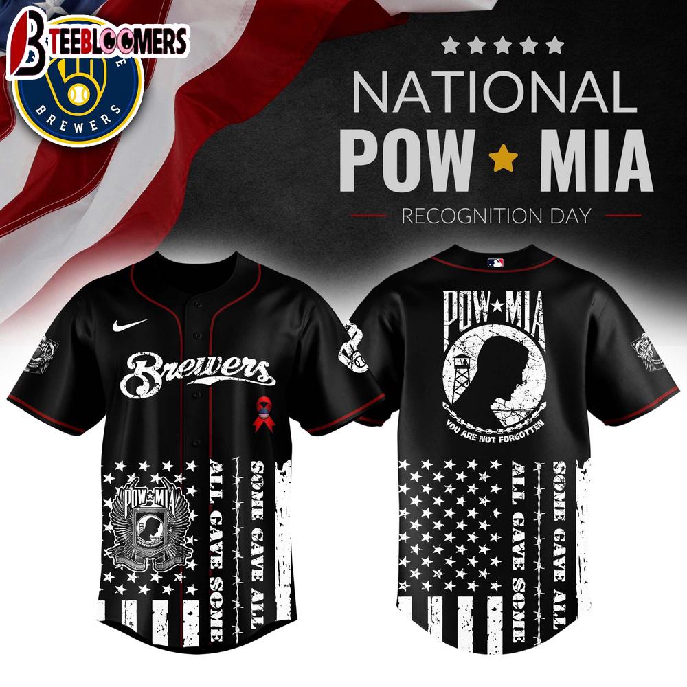 Milwaukee Brewers MLB x National POWMIA Recognition Day Baseball Jersey For Fans