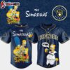 Milwaukee Brewers MLB x The Simpsons Baseball Jersey Shirts Gift For Fans