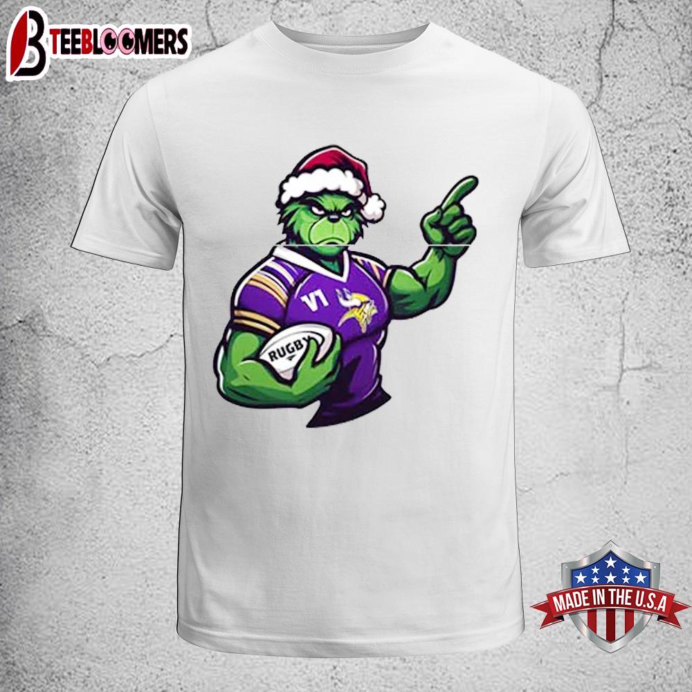 Minnesota Vikings NFL Grinch Christmas Unisex T-Shirt