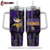 Minnesota Vikings NFL Hunting Tumbler 40Oz Handle