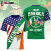 Minnesota Vikings NFL Irish America 3D T-Shirt For Fans