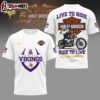 Minnesota Vikings NFL Snoopy Harley Davidson 3D Shirt For Fans