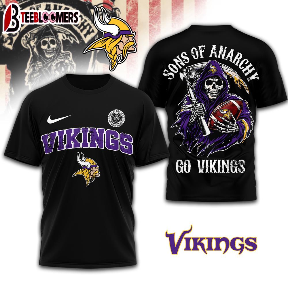 Minnesota Vikings NFL Sons of Anarchy 3D T-Shirt