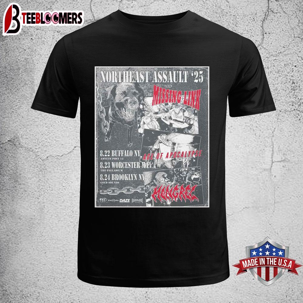 Missing Link And Mongrel Northeast Assault Tour 2025 Unisex T-Shirt