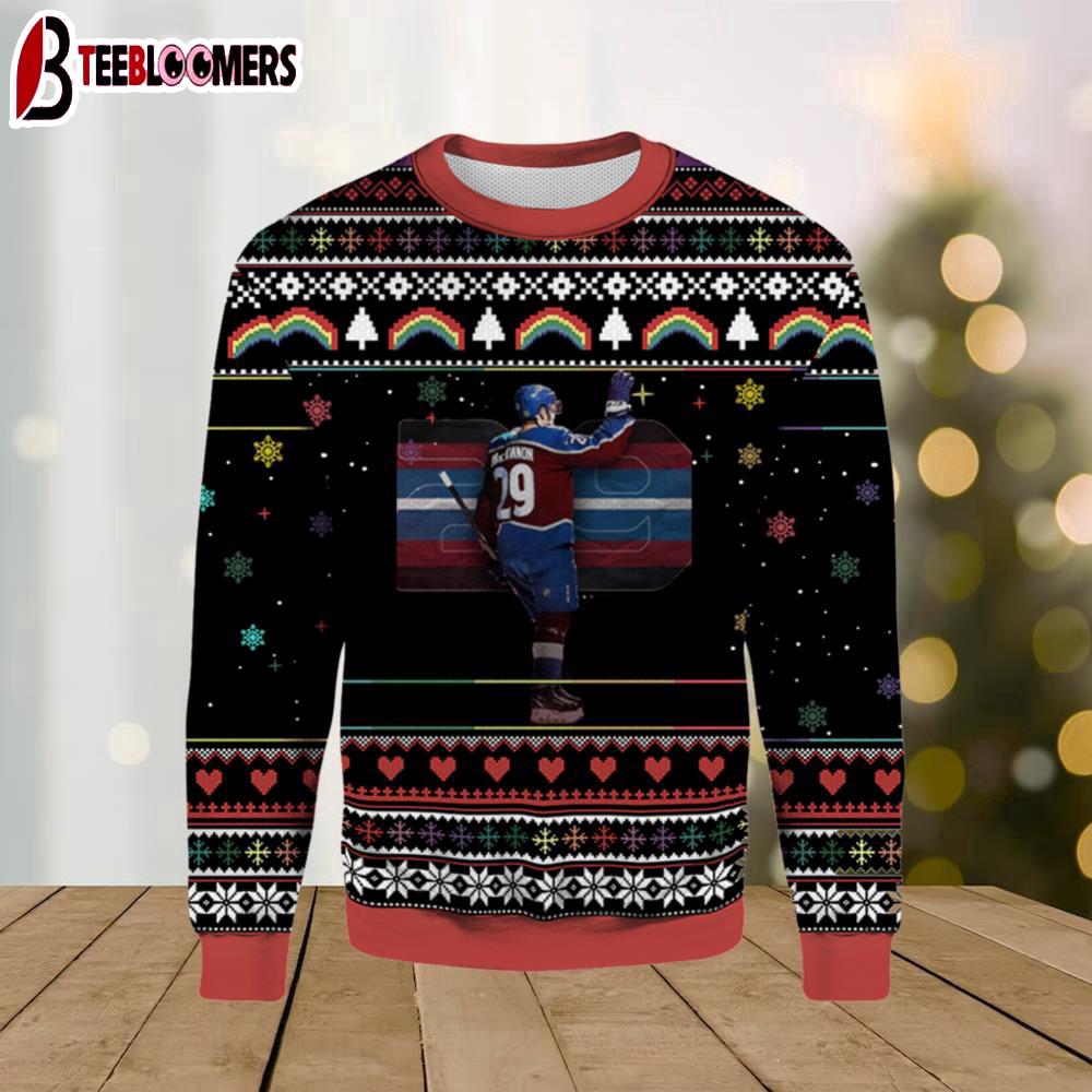 Nathan Mackinnon #29 Colorade Avalanche Ugly Sweater