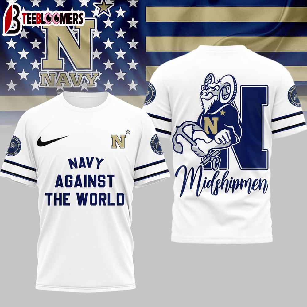 Navy Midshipmen NCAA My Team Against The World 3D Shirt For Fans