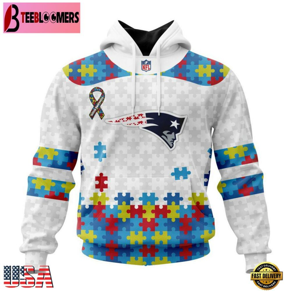 New England Patriots Autism Awareness Hoodie