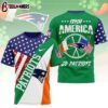 New England Patriots NFL Irish America 3D T-Shirt For Fans