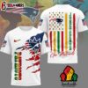 New England Patriots NFL Juneteenth Freedom 3D T-Shirt