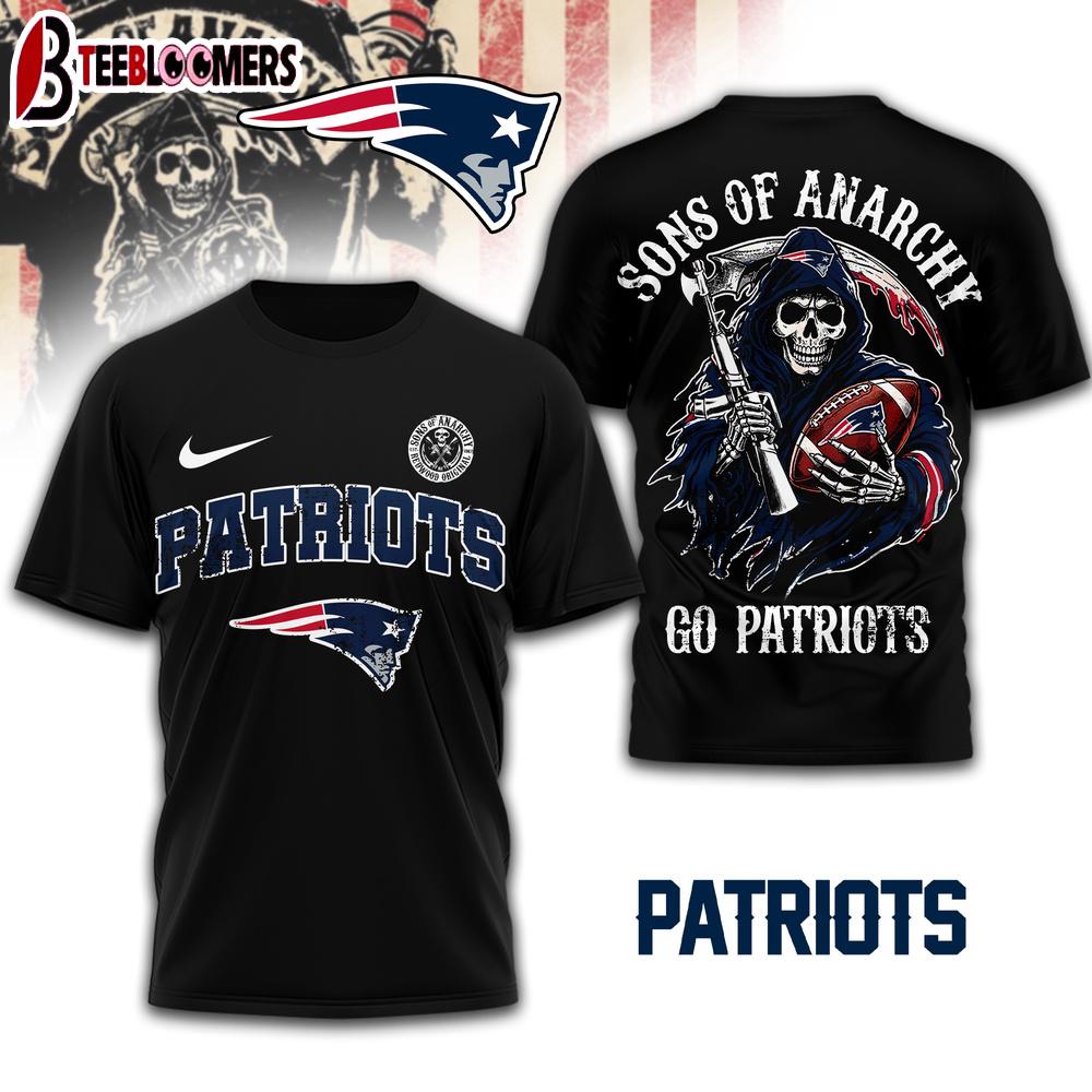 New England Patriots NFL Sons of Anarchy 3D T-Shirt