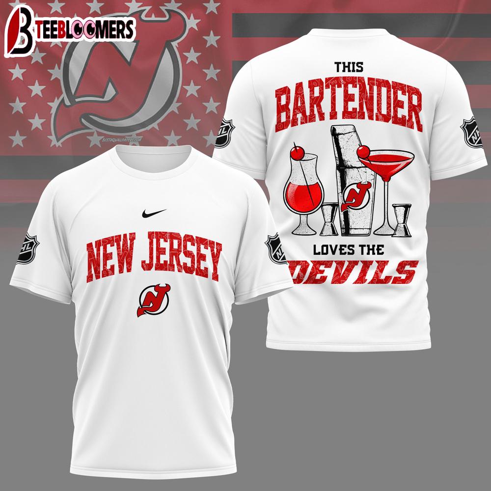 New Jersey Devils NHL Bartender All Over Print 3D Shirt