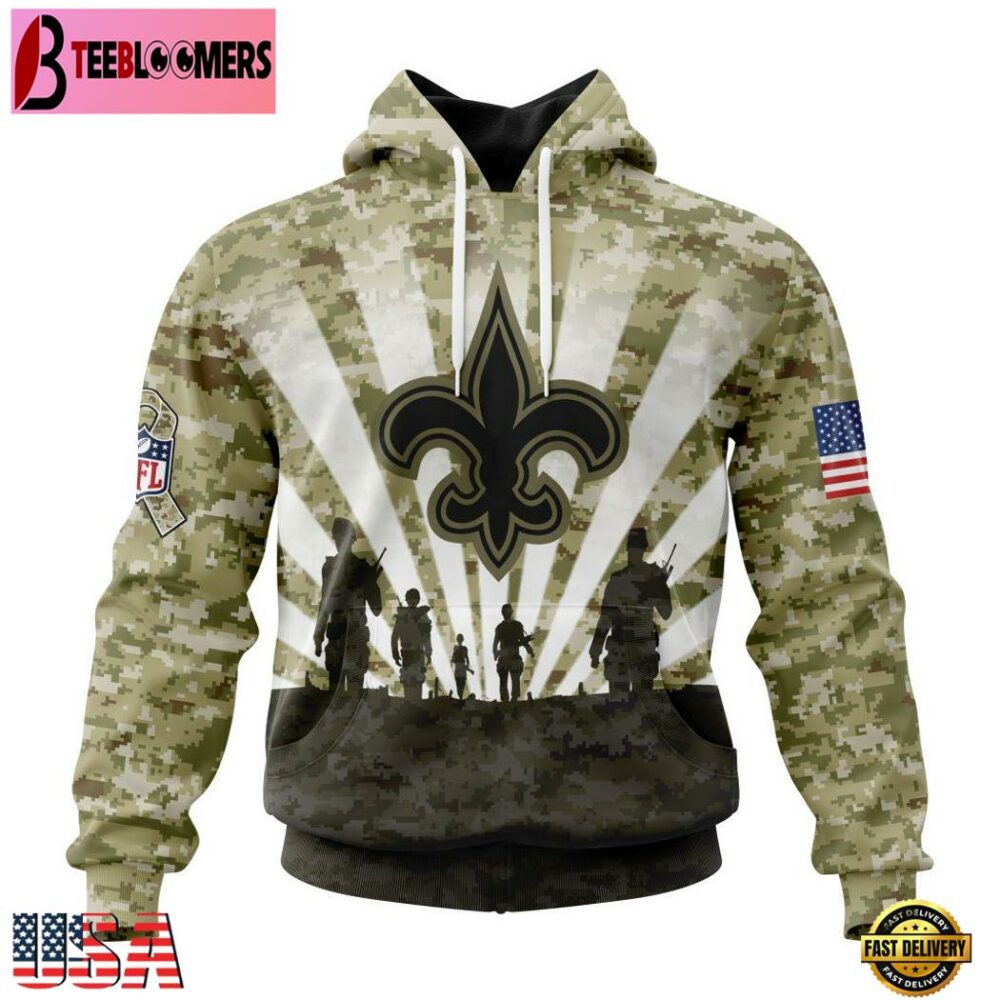 New Orleans Saints Military Hoodie