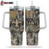 New Orleans Saints NFL Hunting Tumbler 40Oz Handle